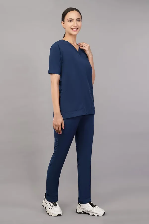 Olive_Blue_Scrub_Suits_|_Polycotton,_Stylish,_Comfortable_|_Half_Sleeves_|_Ideal_For_Health_Care_Professionals