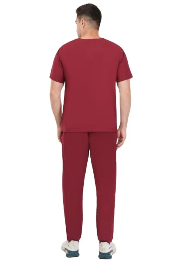 Maroon_Scrub_Suits_|_Polycotton,_Stylish,_Comfortable_|_Half_Sleeves_|_Ideal_For_Health_Care_Professionals