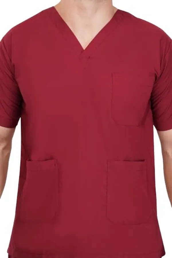 Maroon_Scrub_Suits_|_Polycotton,_Stylish,_Comfortable_|_Half_Sleeves_|_Ideal_For_Health_Care_Professionals