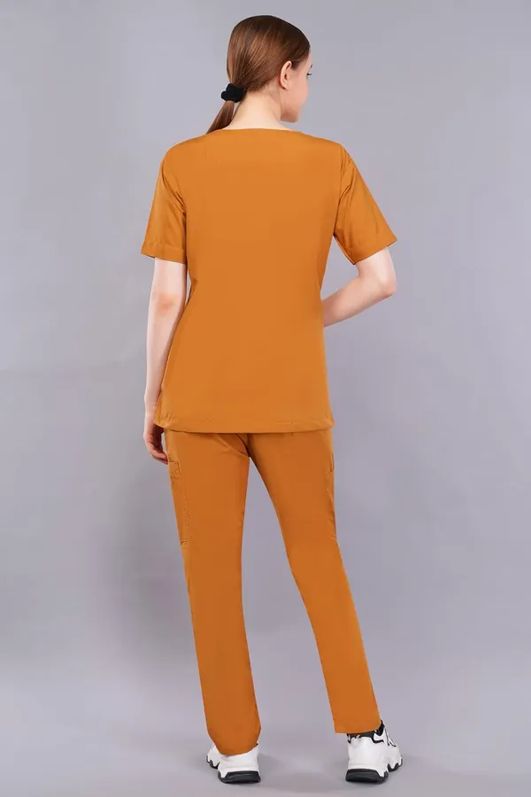 Rust_Scrub_Suits_|_Polycotton,_Stylish,_Comfortable_|_Half_Sleeves_|_Ideal_For_Health_Care_Professionals