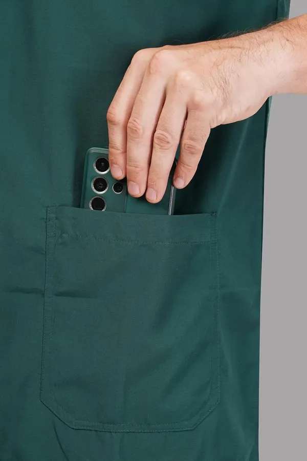 Bottle_Green_Scrub_Suits_|_Polycotton,_Stylish,_Comfortable_|_Half_Sleeves_|_Ideal_For_Health_Care_Professionals