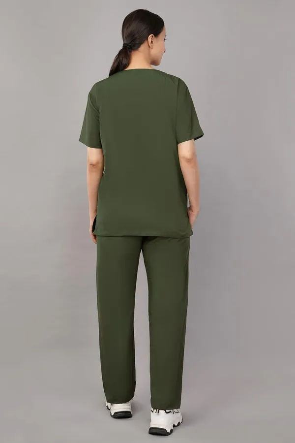 Olive_Green_Scrub_Suits_|_Polycotton,_Stylish,_Comfortable_|_Half_Sleeve_S_|_Ideal_For_Health_Care_Professionals