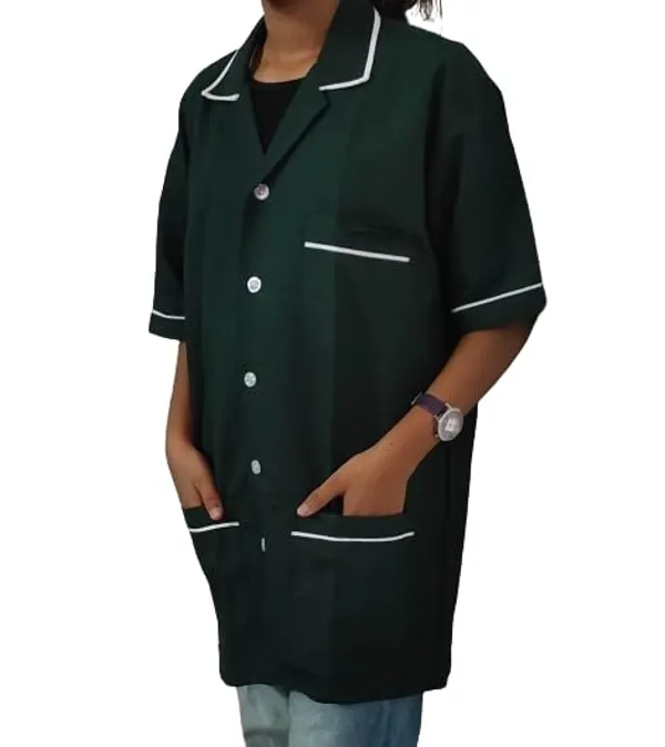Green_Staff_Apron_|_3_Pocket_Apron_V-Neck_Half_Sleeves_|_Style_With_White_Piping_|_Uniform_For_Medical_Professionals_(Staff_&_Nursing)