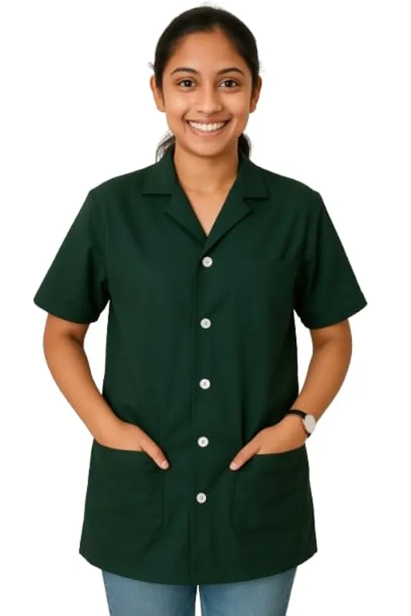Green_Staff_Apron_|_3_Pocket_Apron_V-Neck_Half_Sleeves_|_Uniform_For_Medical_Professionals_(Staff_&_Nursing)