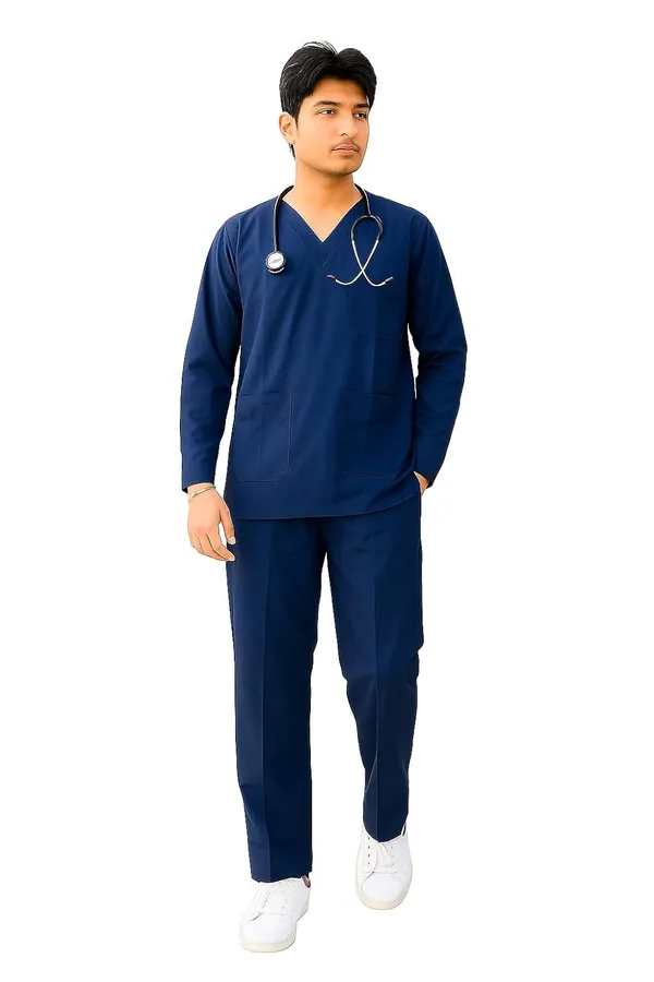 Navy_Blue_Premium_Full_Sleeve_Scrub_|_Doctor_&_Medical_Uniform_For_Men_|_Hospital_&_Clinic_Wear