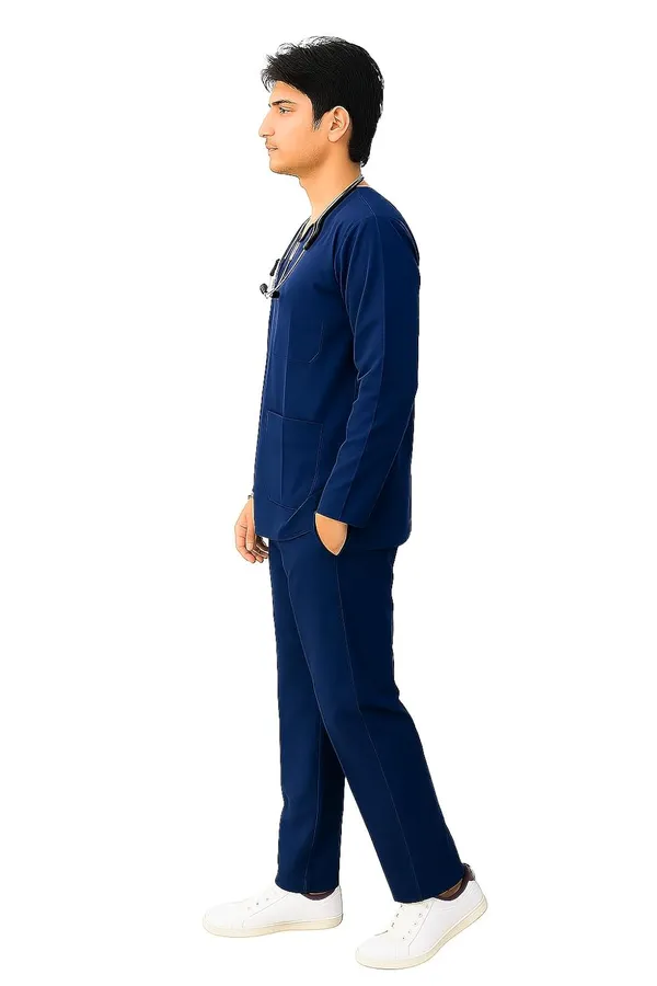 Navy_Blue_Premium_Full_Sleeve_Scrub_|_Doctor_&_Medical_Uniform_For_Men_|_Hospital_&_Clinic_Wear