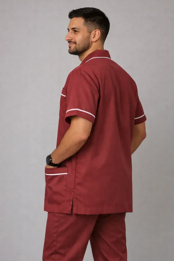 Male_Staff_Dress_|_Polycotton,_Stylish,_Comfortable_|_Half_Sleeves_|_Uniform_For_Healthcare_Professionals_|_Color_(Black)_Sizes_S_-_2XL