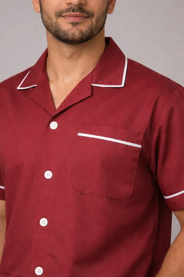 Male_Staff_Dress_|_Polycotton,_Stylish,_Comfortable_|_Half_Sleeves_|_Uniform_For_Healthcare_Professionals_|_Color_(Black)_Sizes_S_-_2XL