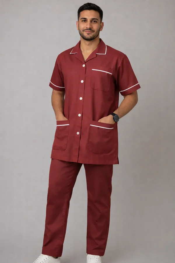 Male_Staff_Dress_|_Polycotton,_Stylish,_Comfortable_|_Half_Sleeves_|_Uniform_For_Healthcare_Professionals_|_Color_(Black)_Sizes_S_-_2XL
