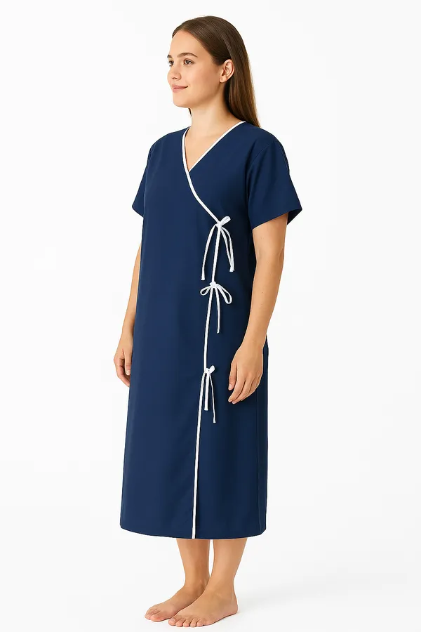 Navy_Blue_Front-Open_Patient_Gown_|_Unisex_|_Free_Size_|_Comfortable,_Accessible,_and_Durable