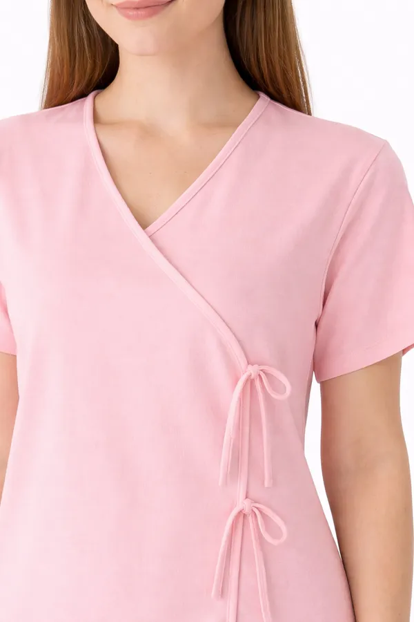 Peach_Front-Open_Patient_Gown_|_Unisex_|_Free_Size_|_Comfortable,_Accessible_And_Durable