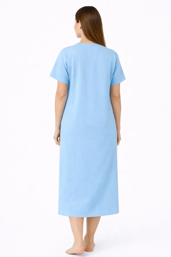 Sky_Blue_Front-Open_Patient_Gown_|_Unisex_|_Free_Size_|_Comfortable_|Accessible_And_Durable_
