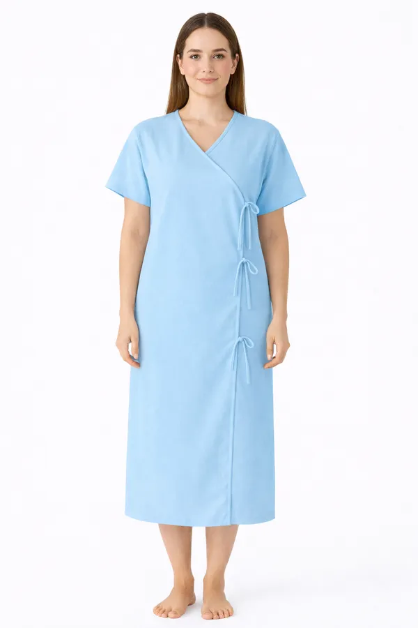 Sky_Blue_Front-Open_Patient_Gown_|_Unisex_|_Free_Size_|_Comfortable_|Accessible_And_Durable_