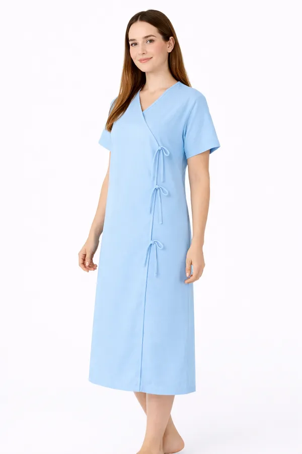 Sky_Blue_Front-Open_Patient_Gown_|_Unisex_|_Free_Size_|_Comfortable_|Accessible_And_Durable_