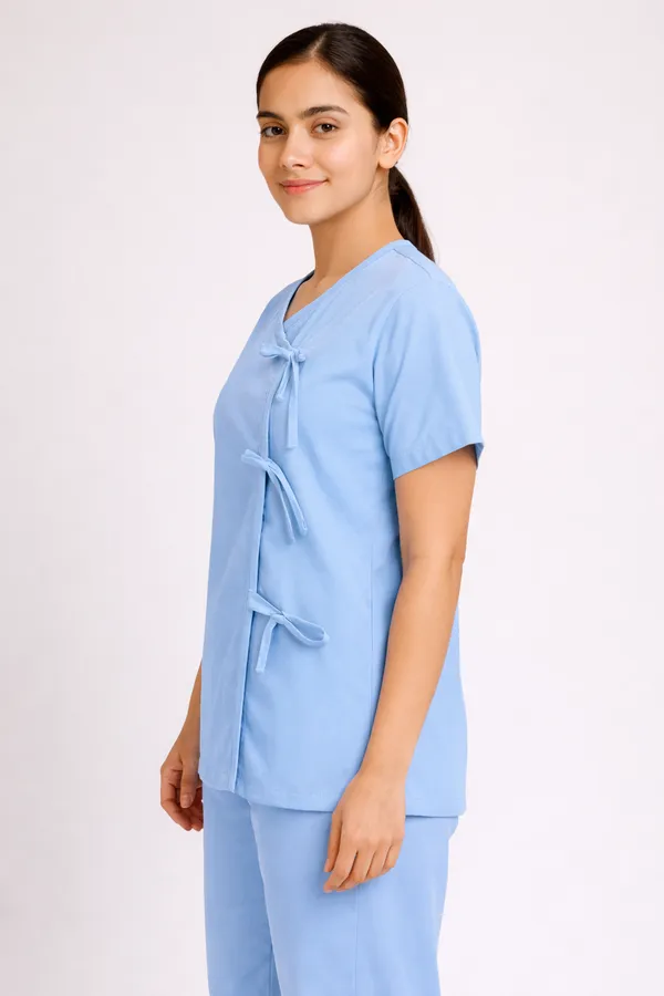 Sky_Blue_Front-Open_Patient_Kurta-Pajama_|_Unisex_|_Free_Size_|_Comfortable,_Accessible_And_Durable