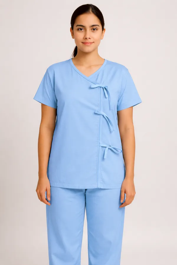 Sky_Blue_Front-Open_Patient_Kurta-Pajama_|_Unisex_|_Free_Size_|_Comfortable,_Accessible_And_Durable