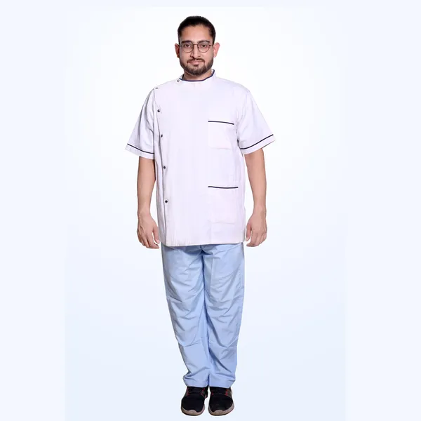 Unisex_Dentist_Apron_|_3_Pockets_Apron_|_Style_with_Snap_Closure_Button_|_Uniforms_for_medical_Professionals