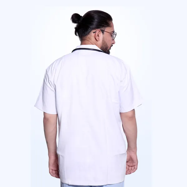 Unisex_Half_Sleeves_Medical_Apron_(Lab_Coat)_Professional_&_Comfortable_Wear