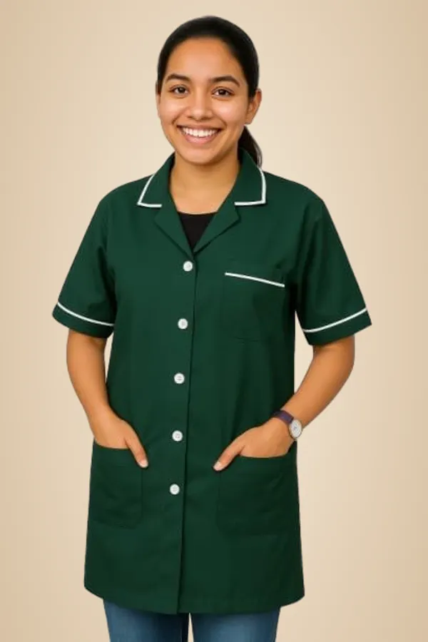 Green_Staff_Apron_|_3_Pocket_Apron_V-Neck_Half_Sleeves_|_Style_With_White_Piping_|_Uniform_For_Medical_Professionals_(Staff_&_Nursing)