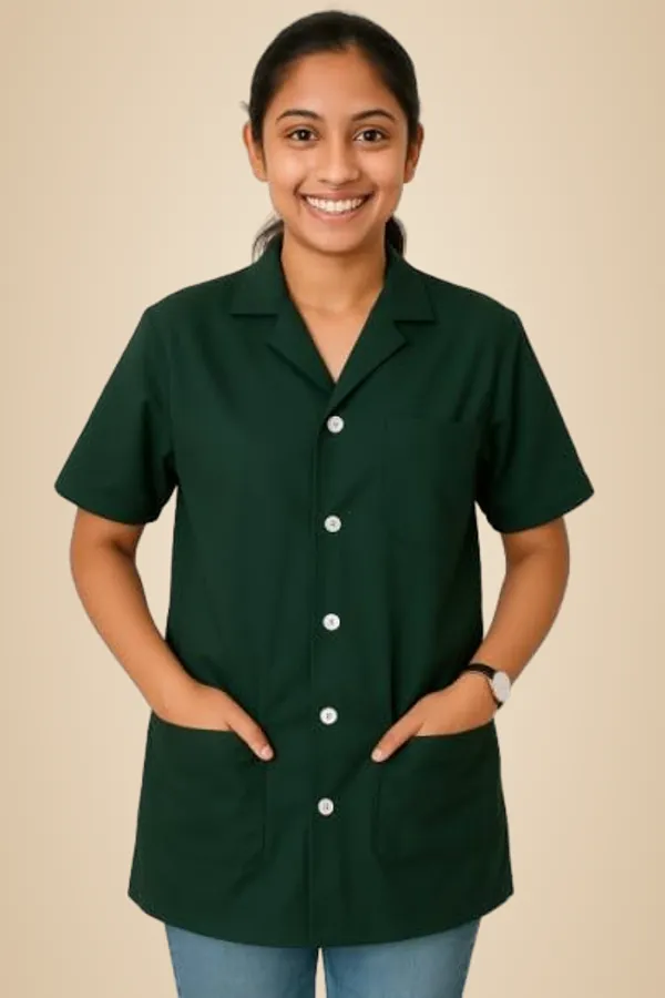 Green_Staff_Apron_|_3_Pocket_Apron_V-Neck_Half_Sleeves_|_Uniform_For_Medical_Professionals_(Staff_&_Nursing)