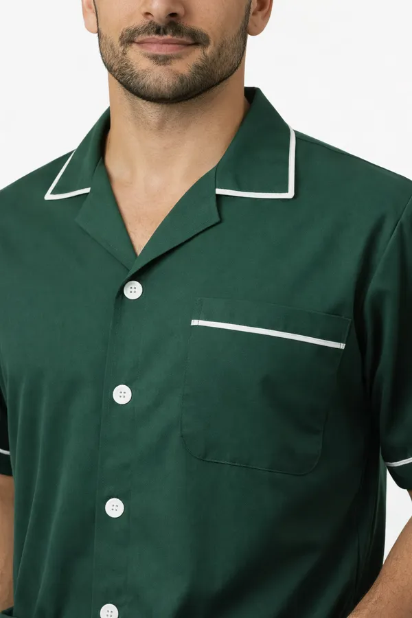 Male_Staff_Dress_|_Polycotton,_Stylish,_Comfortable_|_Half_Sleeves_|_Uniform_For_Healthcare_Professionals_|_Color_(_Green_)_Sizes_S_-_2XL