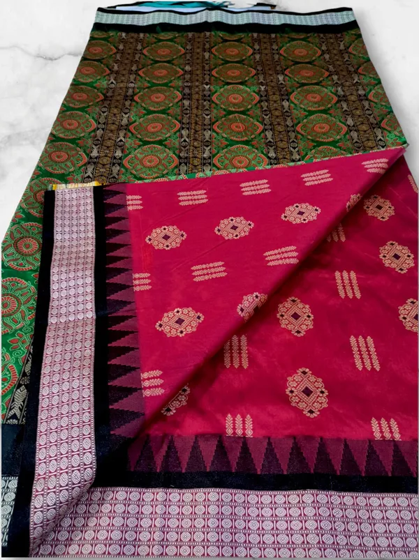 Maroon_Jacquard_Woven_Pure_Sambalpuri_Saree_With_Unstitched_Blouse_Piece_For_Women