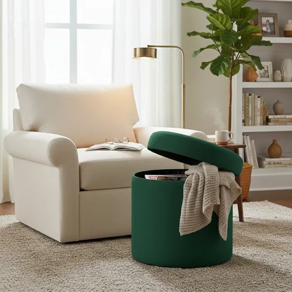 The_Haven_Storage_Ottoman_-_Forest_Green_|_PixiePine