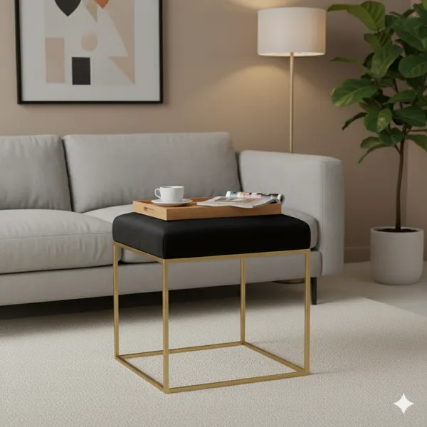 Black_Luxe_Velvet_Stool,_Elegant_Gold_Wrought_Iron_Base,_Soft_Designer_Seating,_Black