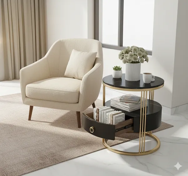 Modern_Round_Side_Table_with_Storage_Drawer_|_Marble_Top_Accent_Table