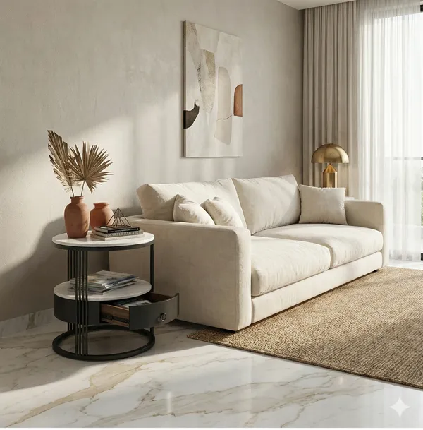Modern_Round_Side_Table_with_Storage_Drawer_|_Marble_Top_Accent_Table