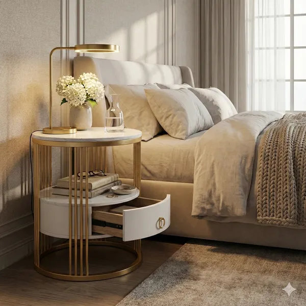 Modern_Round_Side_Table_with_Storage_Drawer_|_Marble_Top_Accent_Table