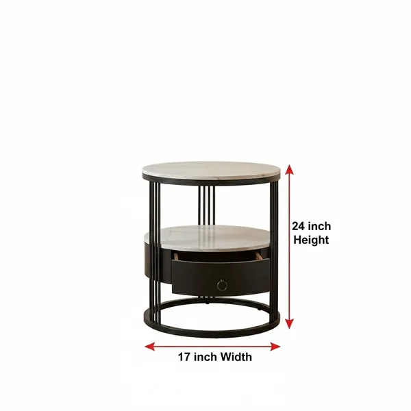 Modern_Round_Side_Table_with_Storage_Drawer_|_Marble_Top_Accent_Table