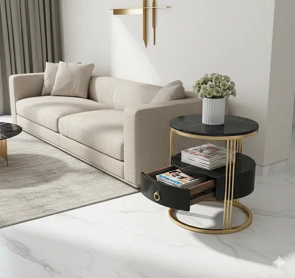 Modern_Round_Side_Table_with_Storage_Drawer_|_Marble_Top_Accent_Table