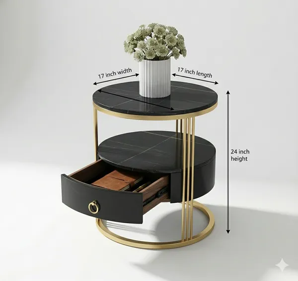 Modern_Round_Side_Table_with_Storage_Drawer_|_Marble_Top_Accent_Table