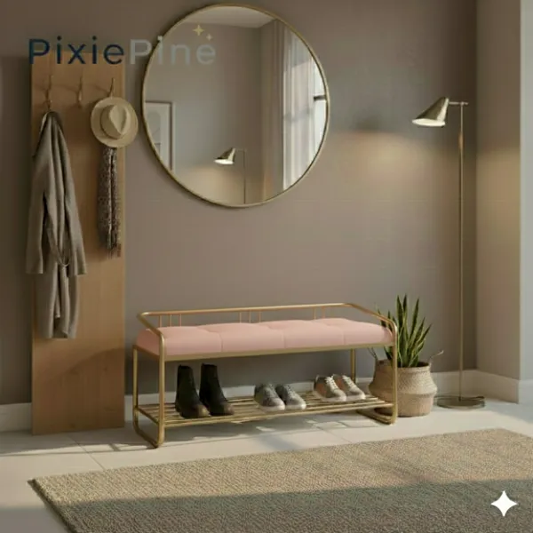 Multipurpose_Shoe_Rack_Bench_with_Cushioned_Seat_|_Metal_Frame_Entryway_Storage_Bench_for_Home,_Living_Room_&_Bedroom