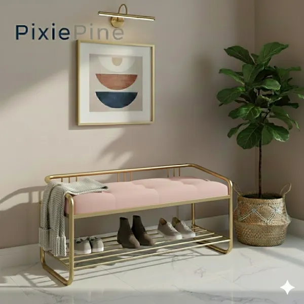 Multipurpose_Shoe_Rack_Bench_with_Cushioned_Seat_|_Metal_Frame_Entryway_Storage_Bench_for_Home,_Living_Room_&_Bedroom