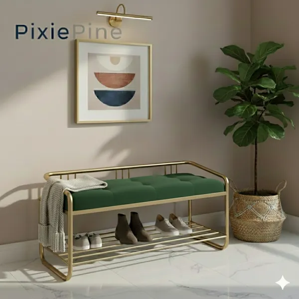 Multipurpose_Shoe_Rack_Bench_with_Cushioned_Seat_|_Metal_Frame_Entryway_Storage_Bench_for_Home,_Living_Room_&_Bedroom