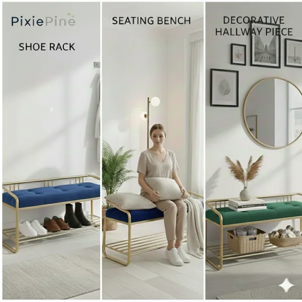 Multipurpose_Shoe_Rack_Bench_with_Cushioned_Seat_|_Metal_Frame_Entryway_Storage_Bench_for_Home,_Living_Room_&_Bedroom