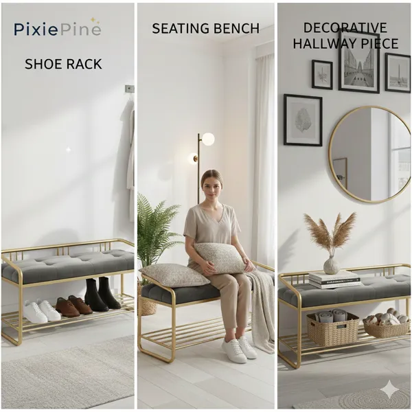 Multipurpose_Shoe_Rack_Bench_with_Cushioned_Seat_|_Metal_Frame_Entryway_Storage_Bench_for_Home,_Living_Room_&_Bedroom
