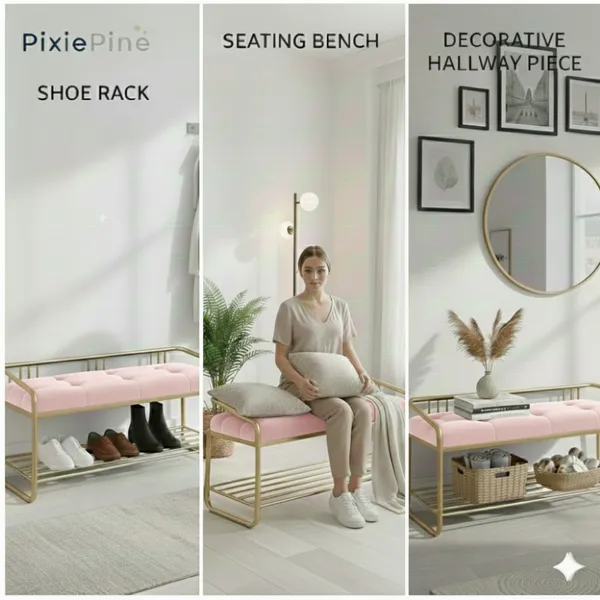 Multipurpose_Shoe_Rack_Bench_with_Cushioned_Seat_|_Metal_Frame_Entryway_Storage_Bench_for_Home,_Living_Room_&_Bedroom