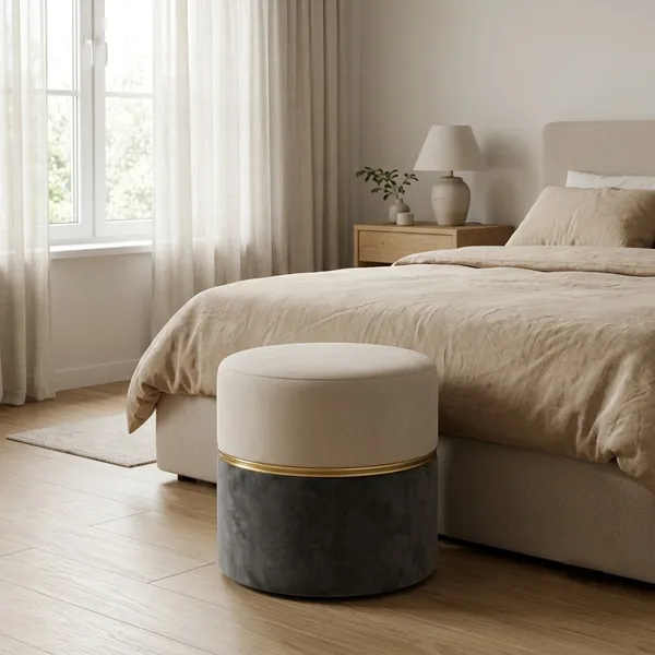 The_Demi_Ottoman_-_Pearl_White_&_Charcoal_Grey_|_PixiePine
