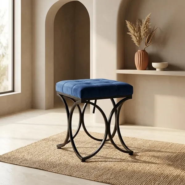 The_Lyra_Accent_Stool_-_Black_Frame,_Cobalt_Blue