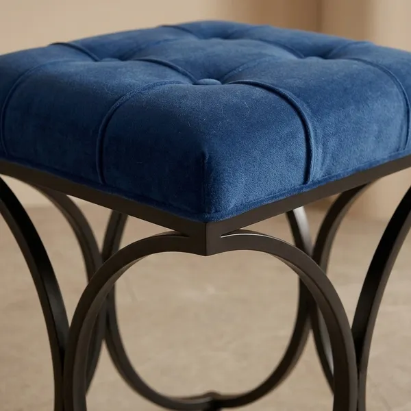 The_Lyra_Accent_Stool_-_Black_Frame,_Cobalt_Blue