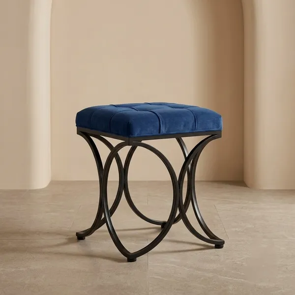 The_Lyra_Accent_Stool_-_Black_Frame,_Cobalt_Blue