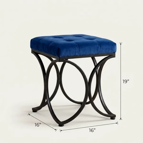 The_Lyra_Accent_Stool_-_Black_Frame,_Cobalt_Blue