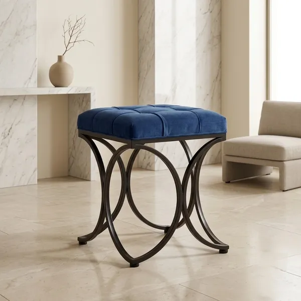 The_Lyra_Accent_Stool_-_Black_Frame,_Cobalt_Blue
