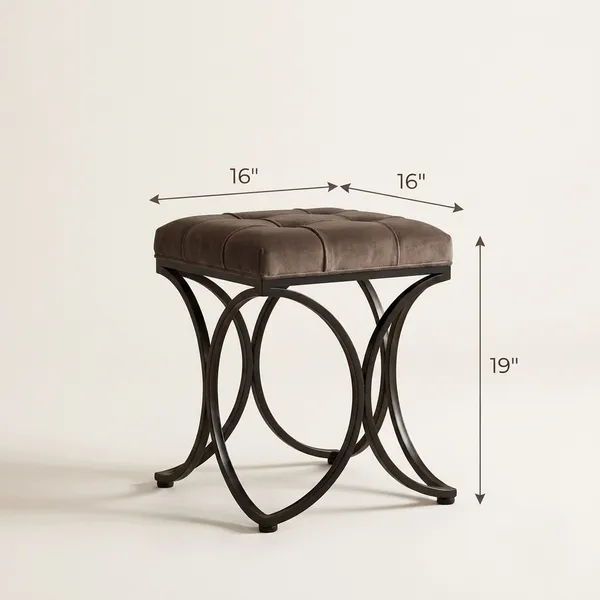 The_Lyra_Accent_Stool_-_Black_Frame,_Mocha_Brown