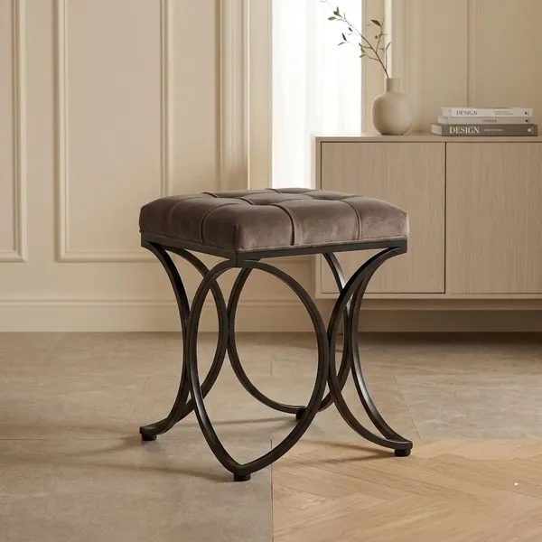 The_Lyra_Accent_Stool_-_Black_Frame,_Mocha_Brown