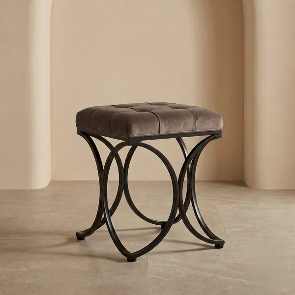 The_Lyra_Accent_Stool_-_Black_Frame,_Mocha_Brown