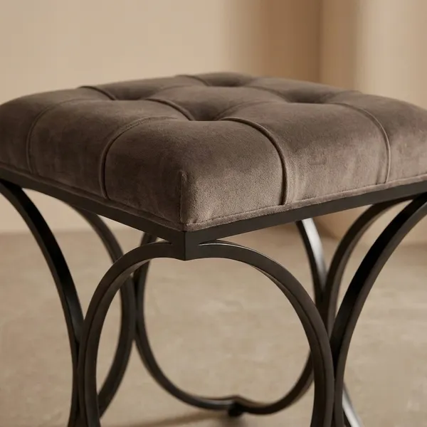 The_Lyra_Accent_Stool_-_Black_Frame,_Mocha_Brown